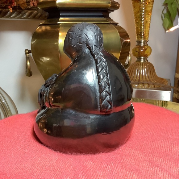 Dona Rosa Barro Negro Oaxaca Mexico Vintage Sculpture - Picture 3 of 9